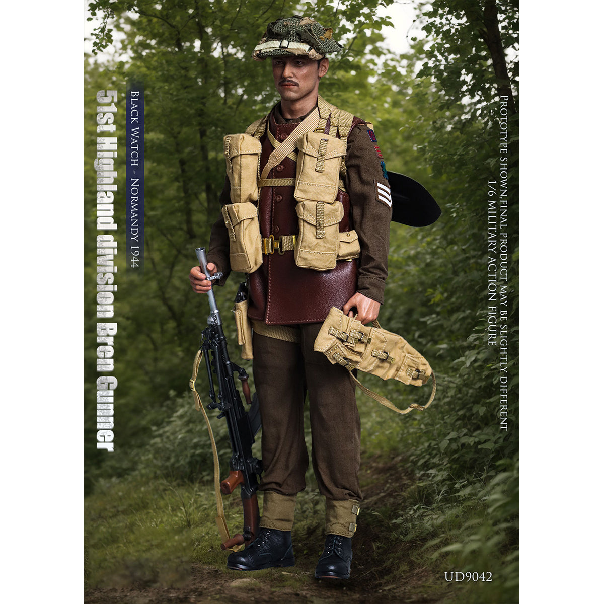 UJINDOU WWII British Army 51st Highland Division Bren Gunner