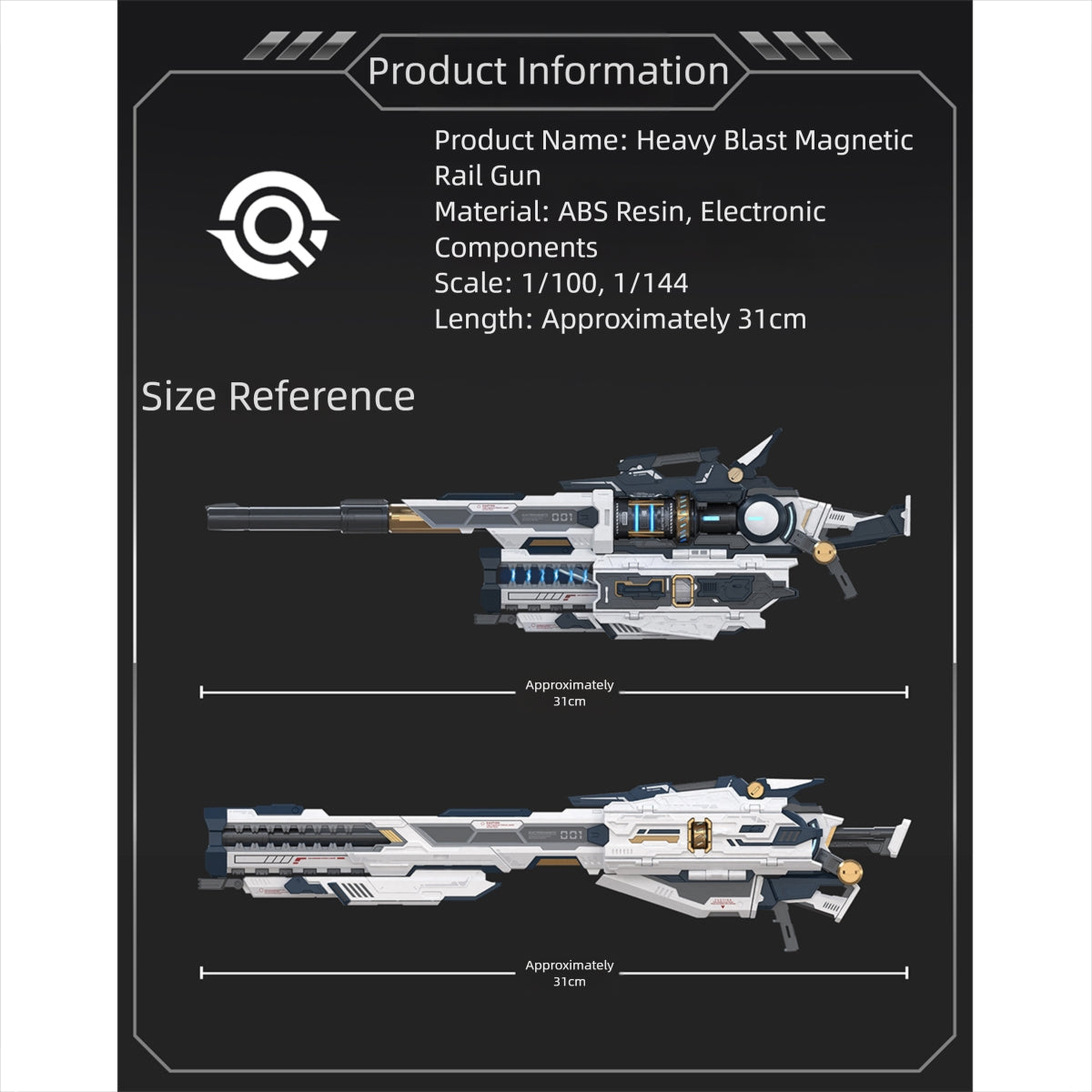 Qianqiu Shang Heavy-Duty Explosive Railgun Accessory Pack Assembly Model 2.0 Optimized Version