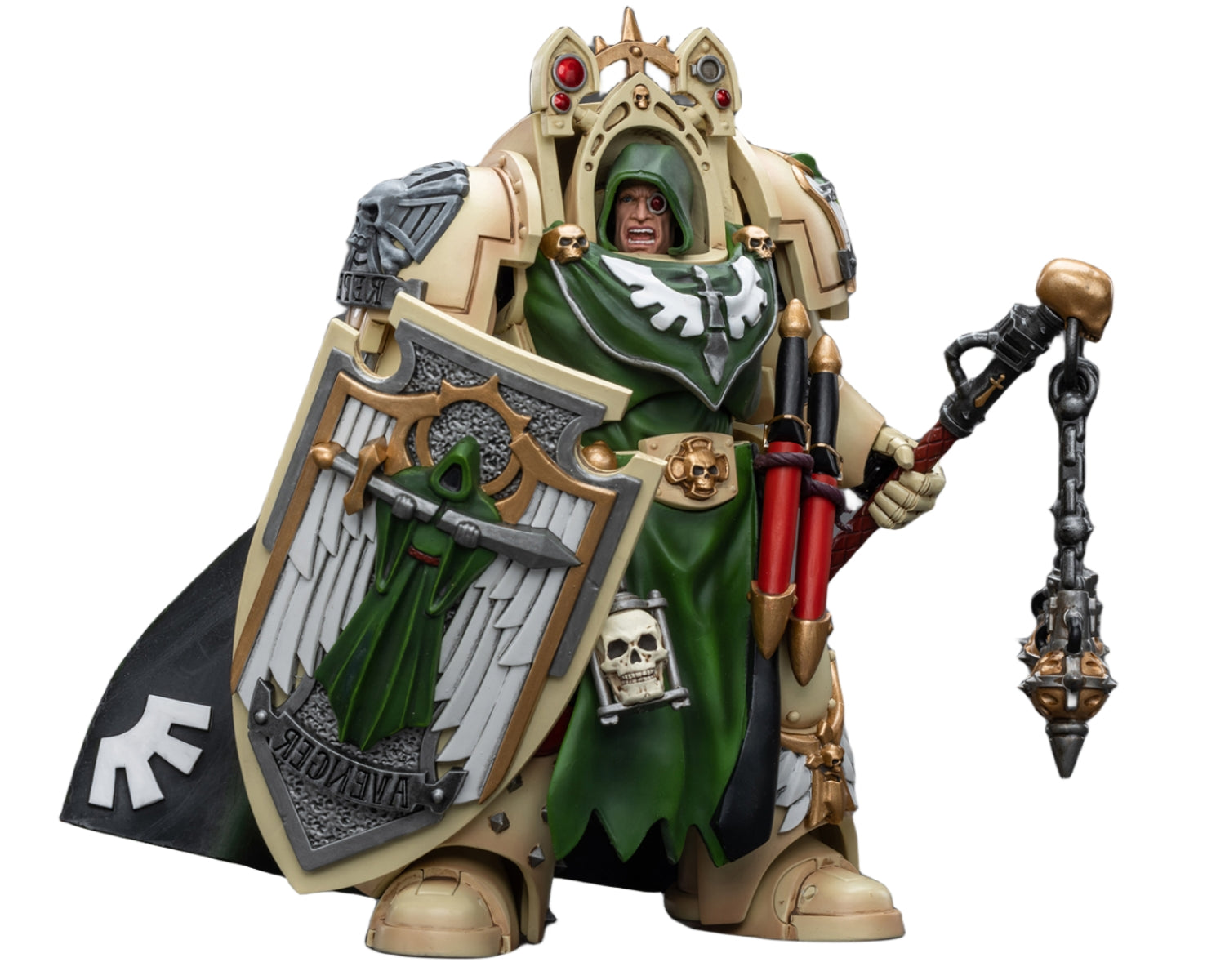 HiPlay JoyToy JT9190 40K Collectible Figure: Dark Angels Deathwing Knight Master with Flail of The Unforgiven 1:18 Scale Action Figures