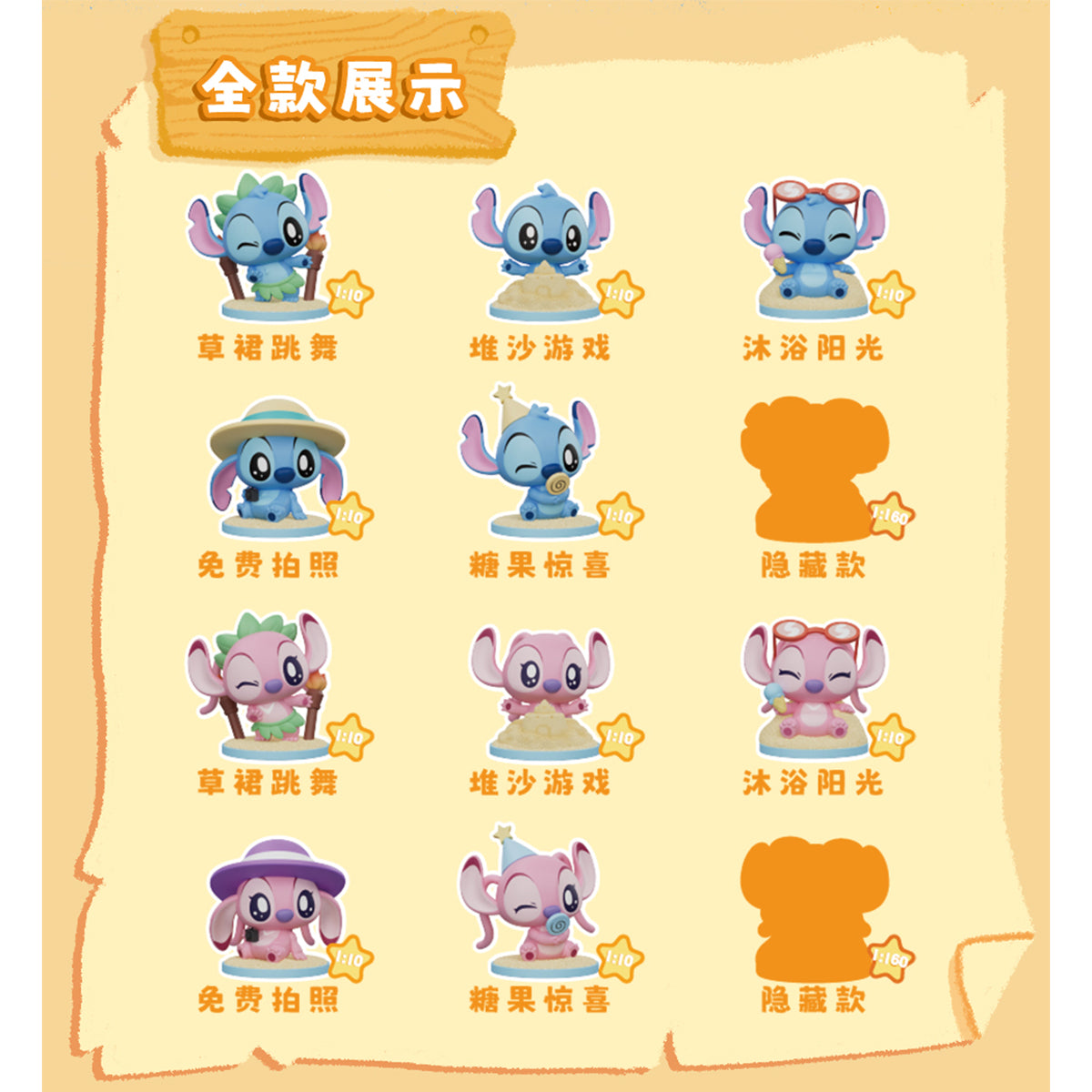 MORSTORM Disney Stitch Beach Party Series Blind Box Figure