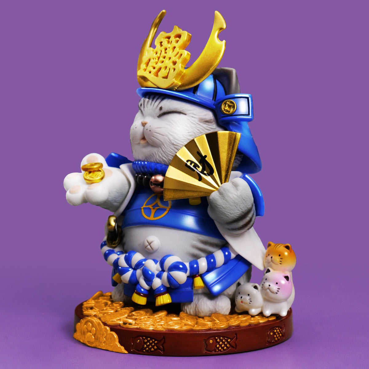 ZFS studio Plutus Cat Mini Edition Blue Color Animal Figurine