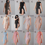 JIAOUDOLL Ruched Post-Apocalyptic Style Long Dress JO25X-04 Doll Clothes Accessory Fit 1/6 Scale 12-inches Figure