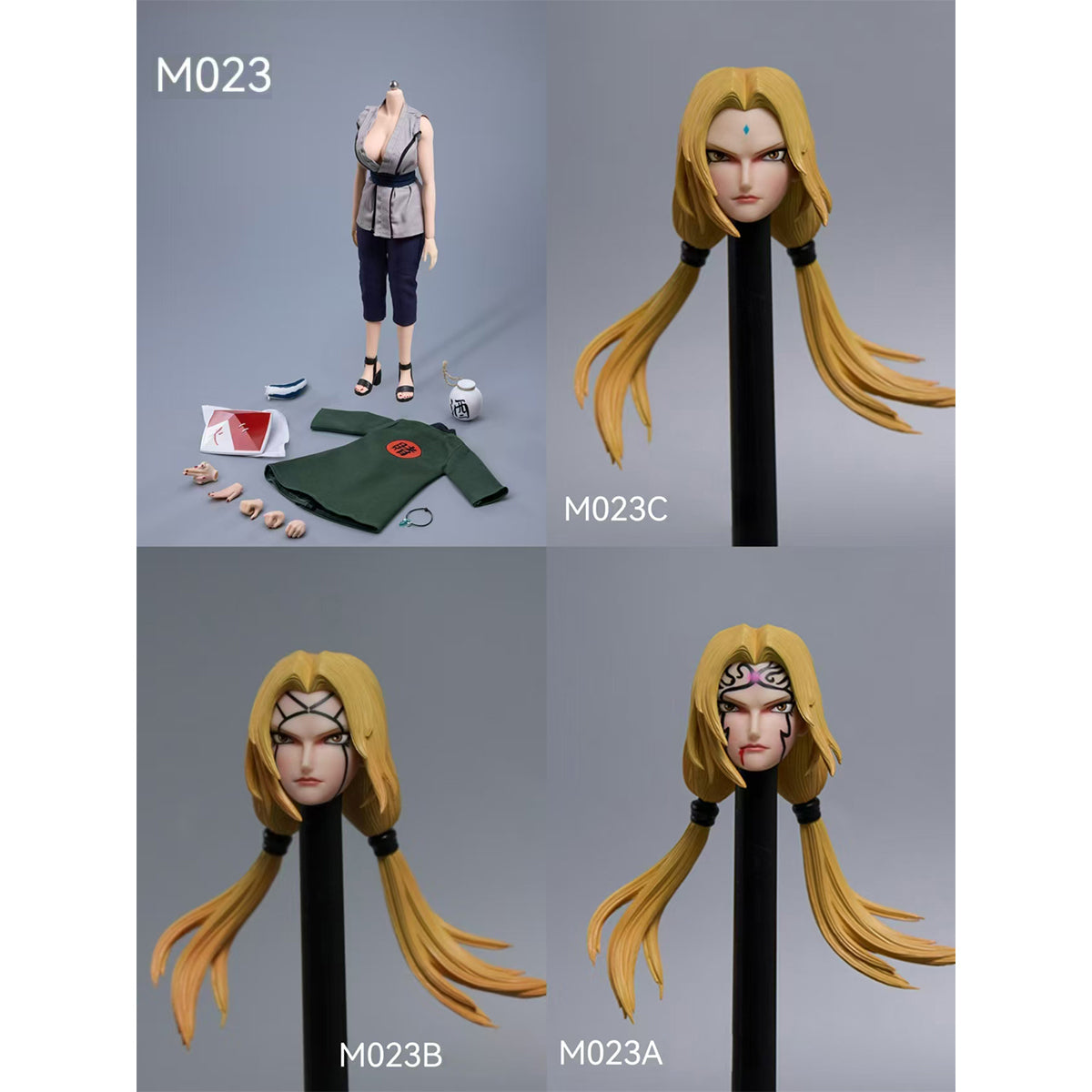 Iminitoys, Female Ninja Head Sculpture, Figure Head Sculpt