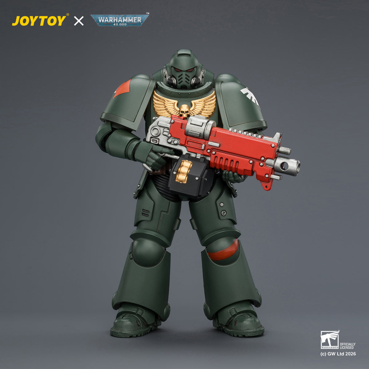 JOYTOY Warhammer 40k Black Templars/Raven Guard/White Scars/Salamanders/Dark Angels/Space Wolves/Imperial Fists/Iron Hands/Blood Angels/Ultramarines Intercessor Bolt Rifle Bolt Pistol Chainsword