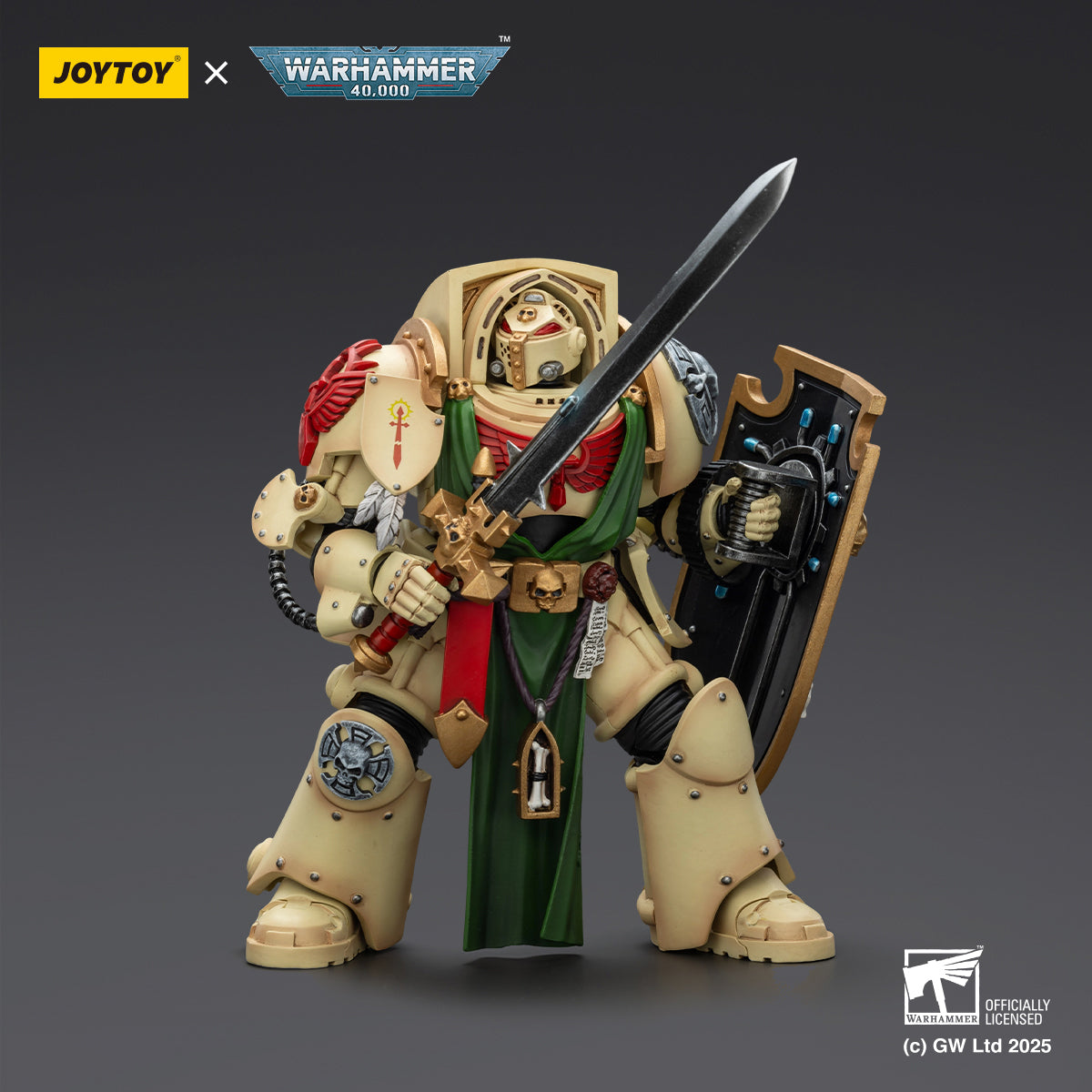 (Only Shipped to the US) JOYTOY Dark Angels Deathwing Knight 3 With Power Sword and Storm Shield JT02502 1/18 Scale Action Figure