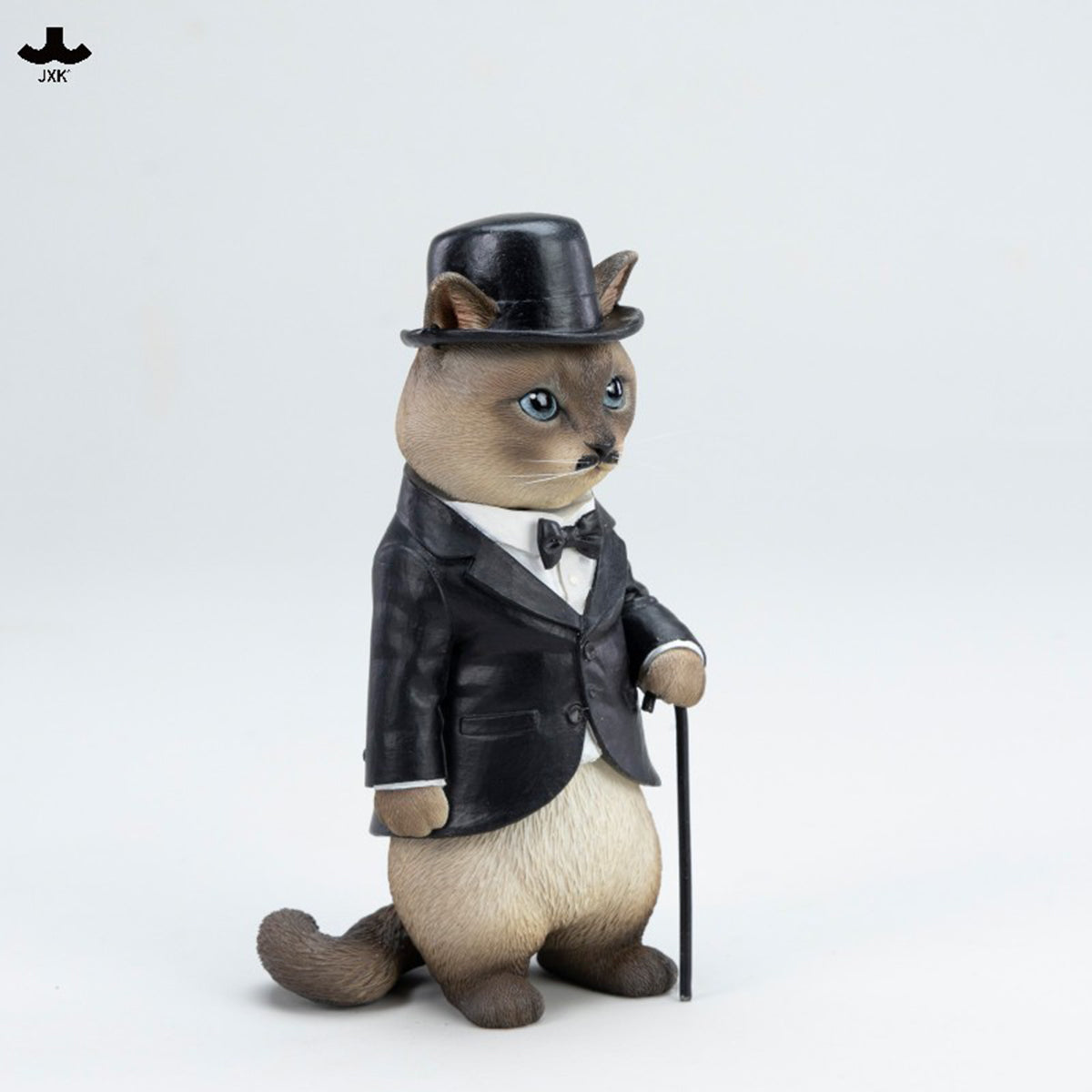 JXK Chaplin Cat (JXK344) Static Expertly Hand-Painted Lifelike Animal Figurine