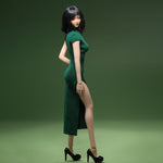 JLAOU DOLL Figure Doll Clothes: Green Cheongsam Dress For Action Figure
