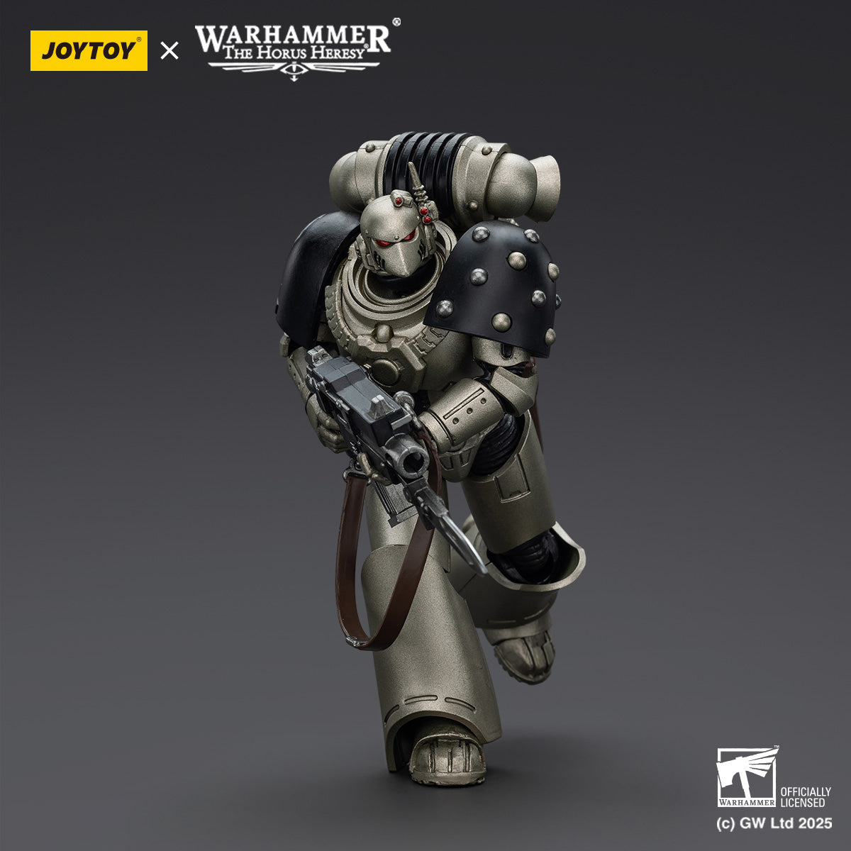 JOYTOY Warhammer The Horus Heresy, Iron Warriors Command Squad Chosen with Legion Standard/MKVI Tactical Sergeant with Power Sword and Plasma Pistol, Action Figures