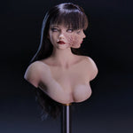 YMTOYS 1/6 Scale Figure Head Sculpt: Twin Sister Head Sculpture For 12-inch Miniature