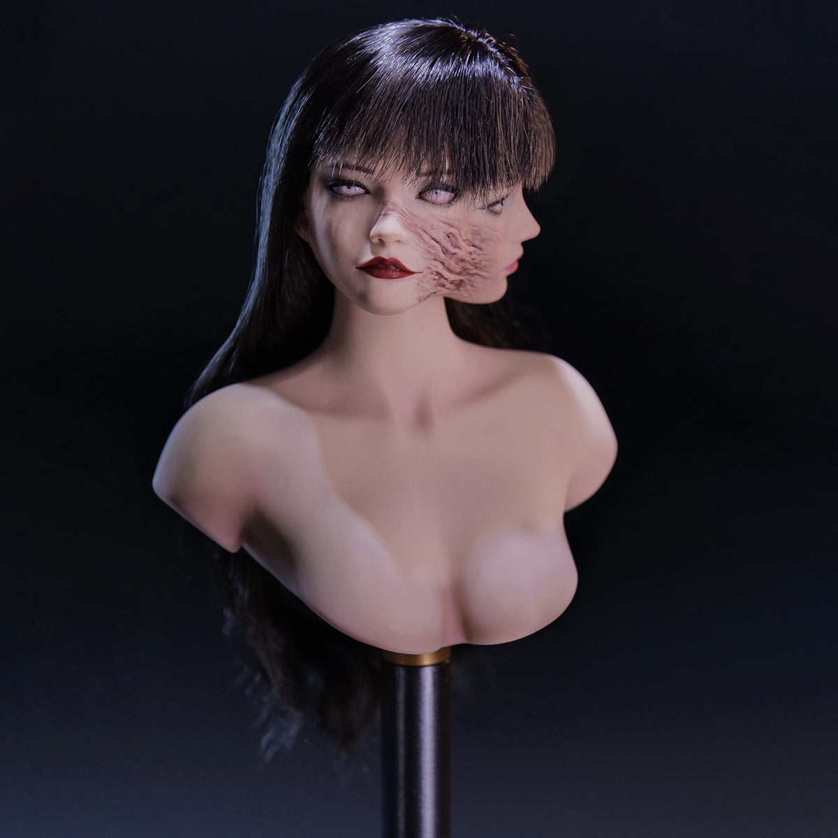 YMTOYS 1/6 Scale Figure Head Sculpt: Twin Sister Head Sculpture For 12-inch Miniature