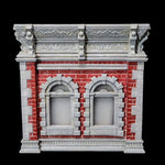 Base de scène murale blanche et rouge de la série de construction Diorama GT Mini Toys