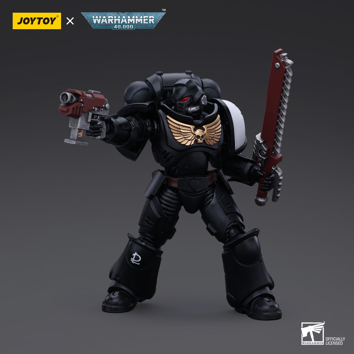 JOYTOY Space Marines Ultramarines Outriders Brother Catonus Black Templars Outriders Brother Valtus 1/18 Scale Action Figure
