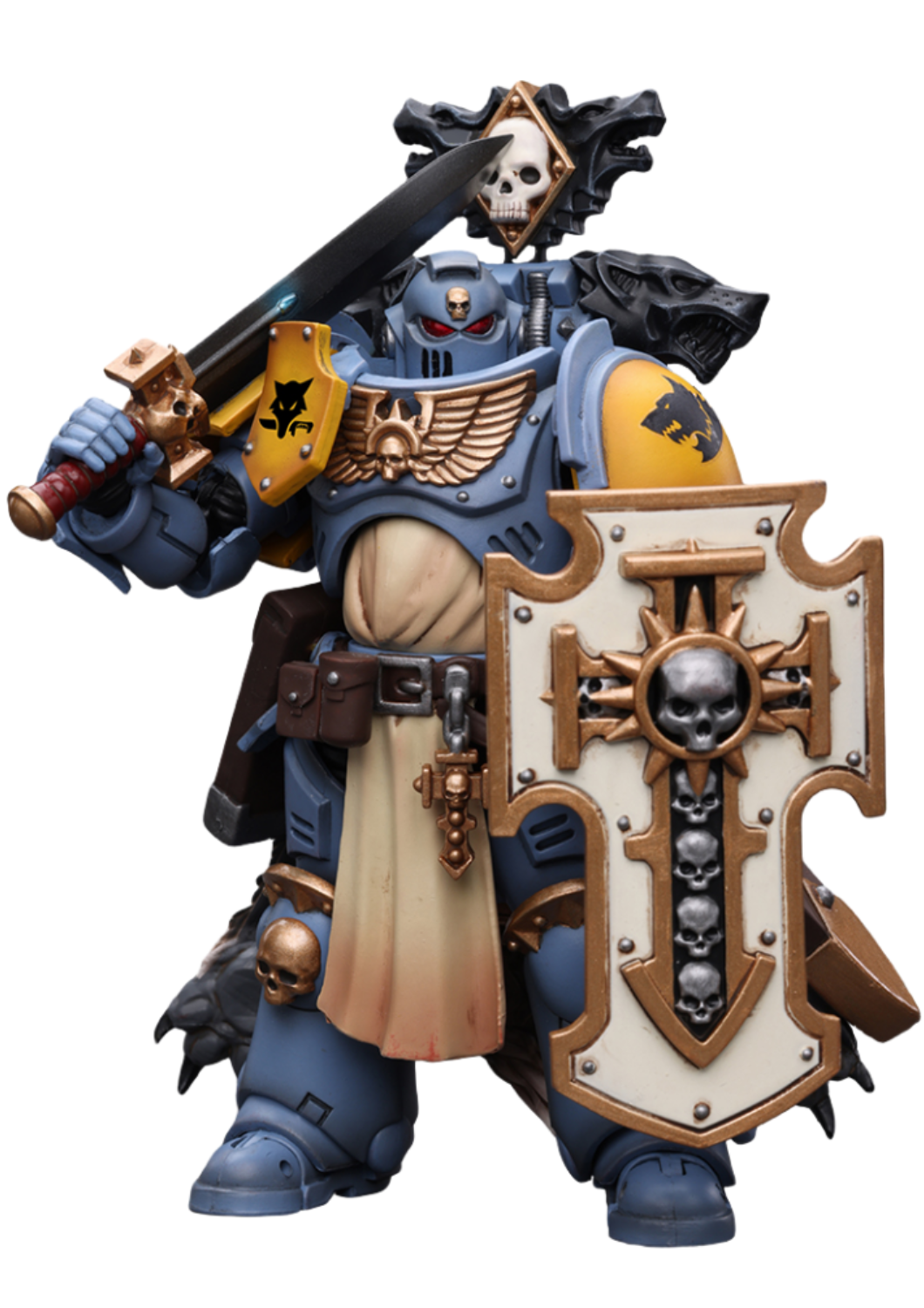 HiPlay JoyToy 40K Collectible Figure: Primaris Space Marines Space Wolves Bladeguard Veteran 1:18 Scale Action Figures JT2795 (Space Wolves JT2795)