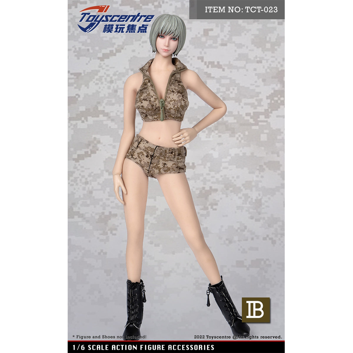 Toyscentre, Female Camo Shorts, Doll Clothes Accessory for 12-inches Action Figurine