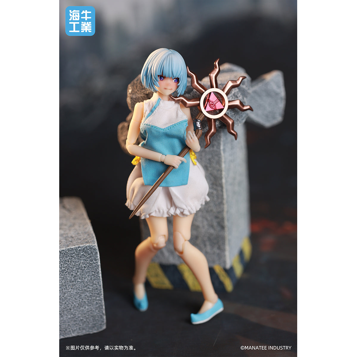 MANATEE INDUSTRY, Desktop Wars Inanna Blue Hair MI-01/Commemorative Limited Edition Desktop Wars Yoga Day Inanna Purple Hair Mex-01, Action Figures