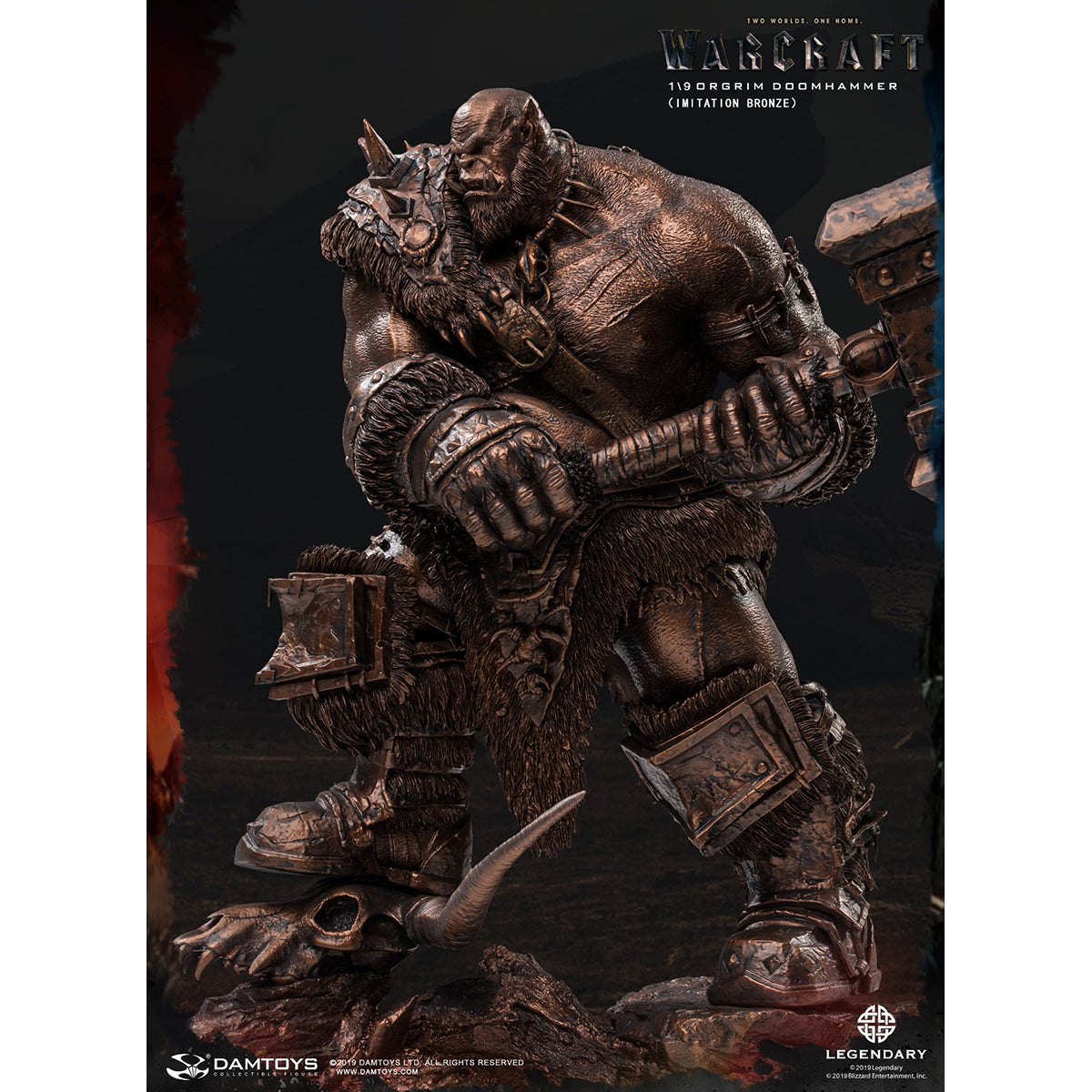 DAMTOYS DMLW013 Warcraft - Orgrim Imitation Bronze 10-inches Art Statue