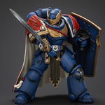 Figuras de acción de la Guardia de Honor Victrix de los Ultramarines JOYTOY con escudo antitormentas y espada de energía