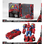 ZD Toys Avengers Transforming Vehicle | Choose Spider-Man, Black Panther, Hulk, Thor, Captain America or Iron Man