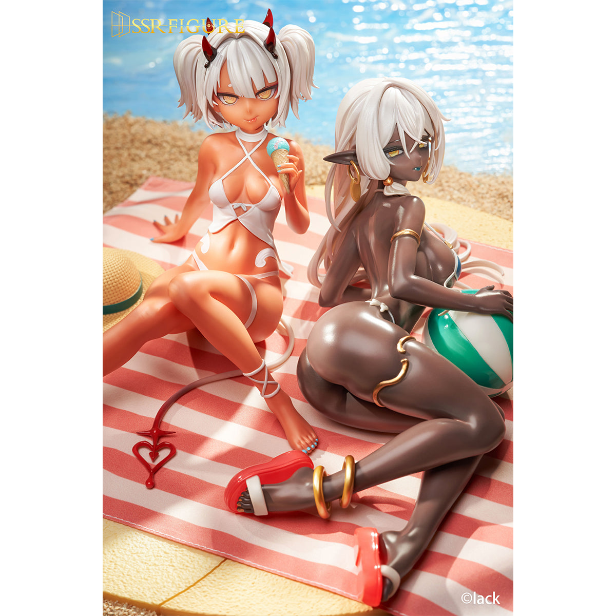 SSR FIGURE Caffeine-chan & Dark Elf Dancer: Summer Ver. 1/7 Scale Art Figurine