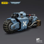 JOYTOY Warhammer 40K Raven Guard/Space Wolves/Blood Angels Raider-pattern Combat Bike with twin-linked bolt rifles (JT03776) 1/18 Scale Action Figure Vehicle Set