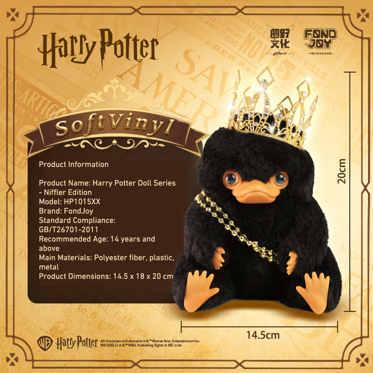 Fondjoy Harry Potter Series - Niffler Edition Art Movie Statue