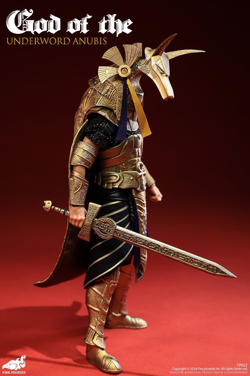 FIRE Phoenix Collectible Figure Full Set: Diecast Alloy - The Protecter of Underworld - Anubis, 1:12 Scale Miniature Action Figurine FP022