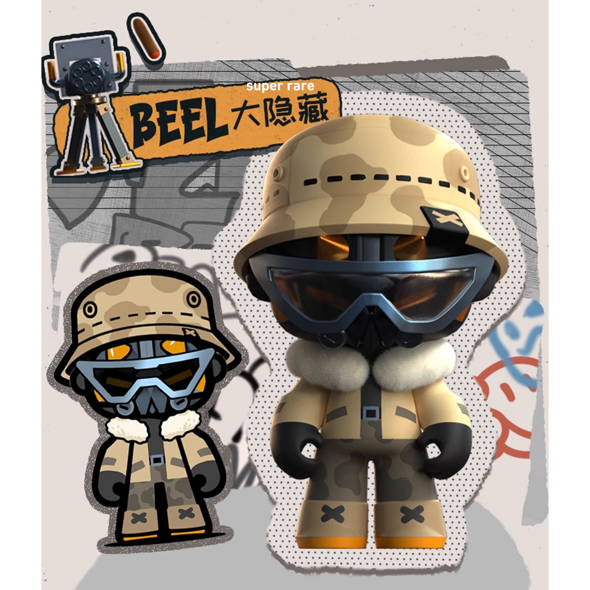 MR.BONE Jonior 2 Generation Live in a Zombie World Biochemical Street Series Blind Box Figure