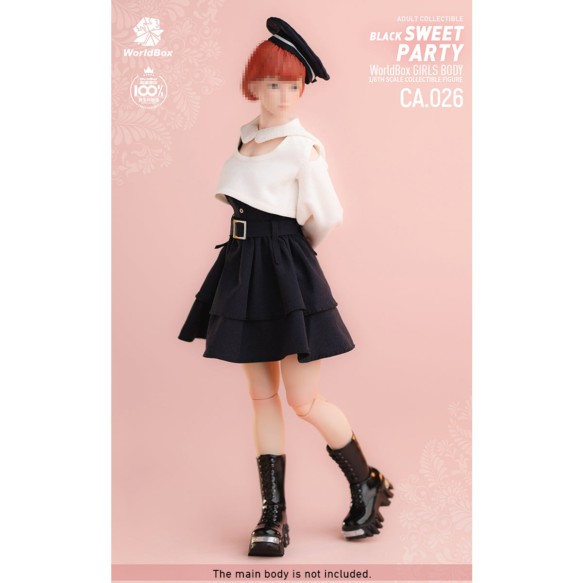 Worldbox Black Sweet Party Suit Set CA026 Doll Clothes Accessory 1/6 Scale Fit TB Action Figure