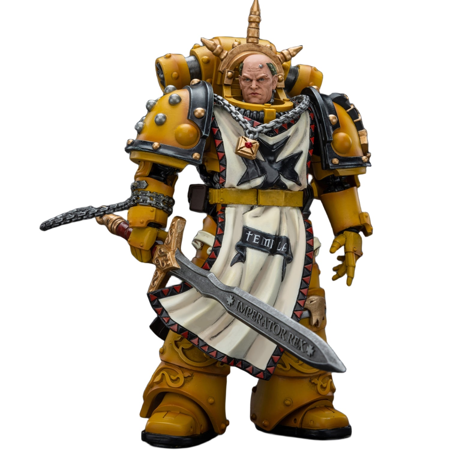 HiPlay JoyToy Warhammer The Horus Heresy Collectible Figure: Imperial Fists Sigismund, First Captain of The Imperial Fists 1:18 Scale Action Figures JT9237