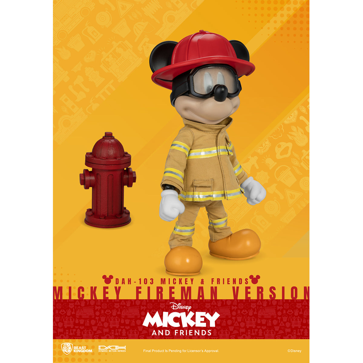 Beast Kingdom DAH-103 Mickey & Friends Mickey Fireman Version Action Figure