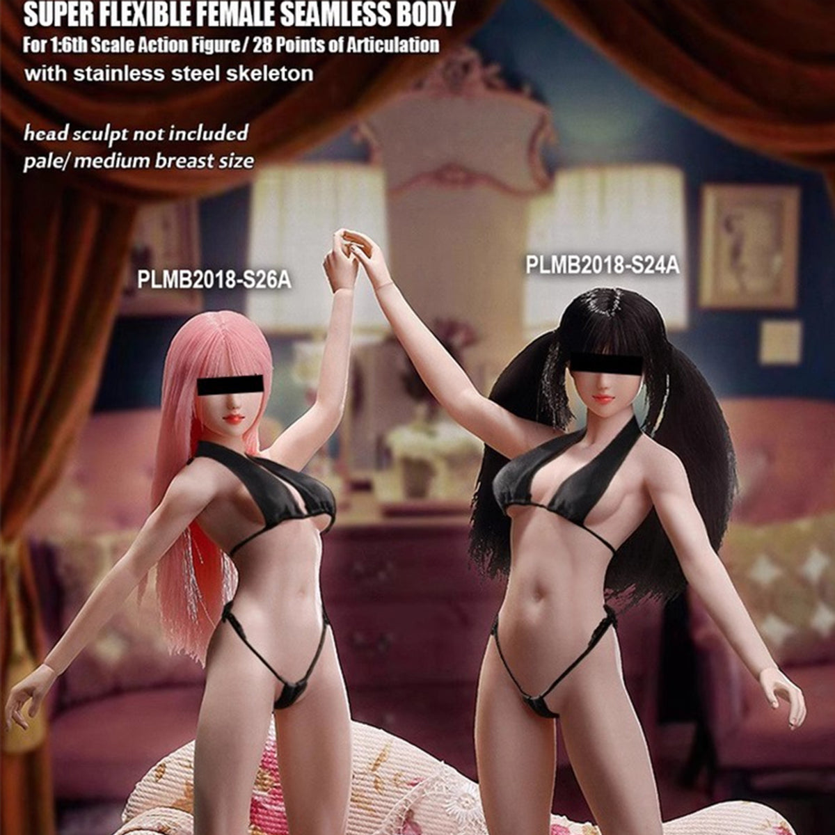 TBLeague Female Seamless Asian Type Medium Bust Headless Detachable Feet 1/6 Scale Action Figure Body