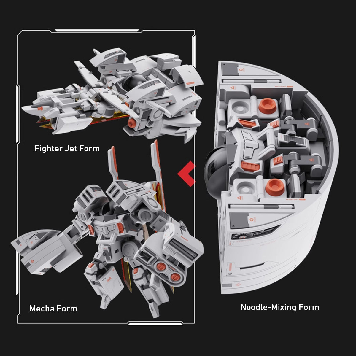 Loong Spirit Hidden Beast Face Zodiac Mecha Rat Instant Noodle Assembly Model Kits