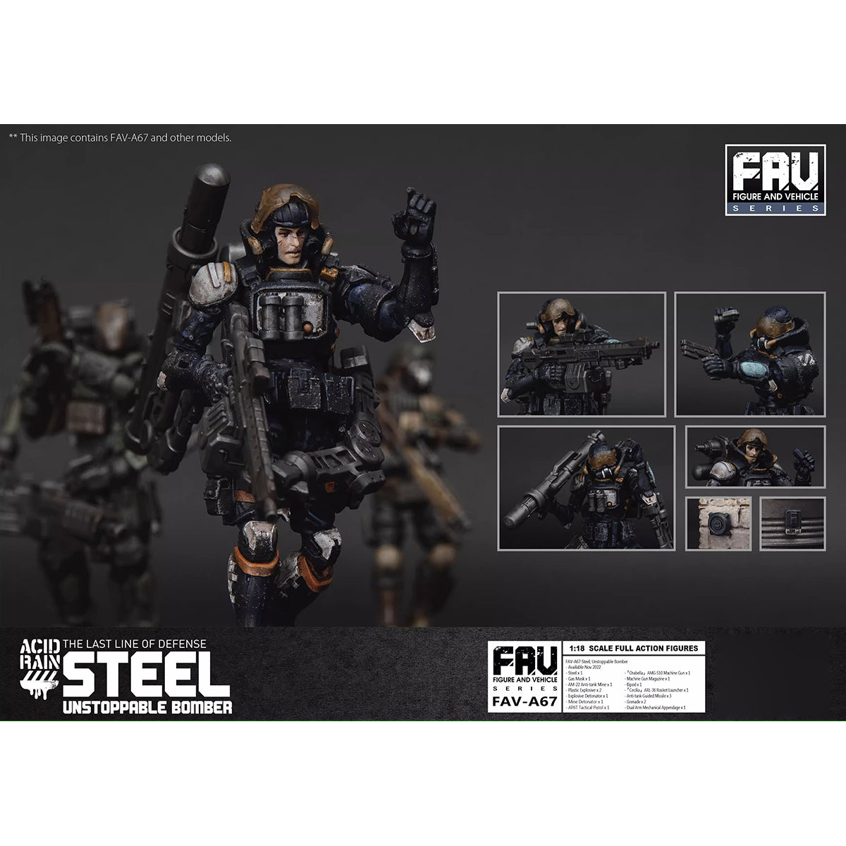 TOY ALLIANCE Acid Rain World Steel Unstoppable Bomber Action Figures