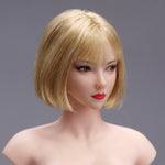 YMTOYS 1/6 Scale Figure Head Sculpt: Asian Female Head Sculpt - Young Koi, Movable Eyes, 12-inch Miniature
