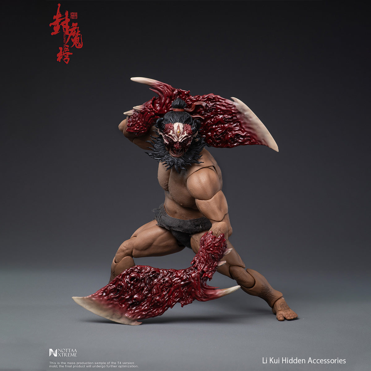 NOTTAA XTREME Enveloped Yaomo Series Water Margin Li Kui Tian Sha Star Black Whirlwind 1/12 Scale Action Figure Set