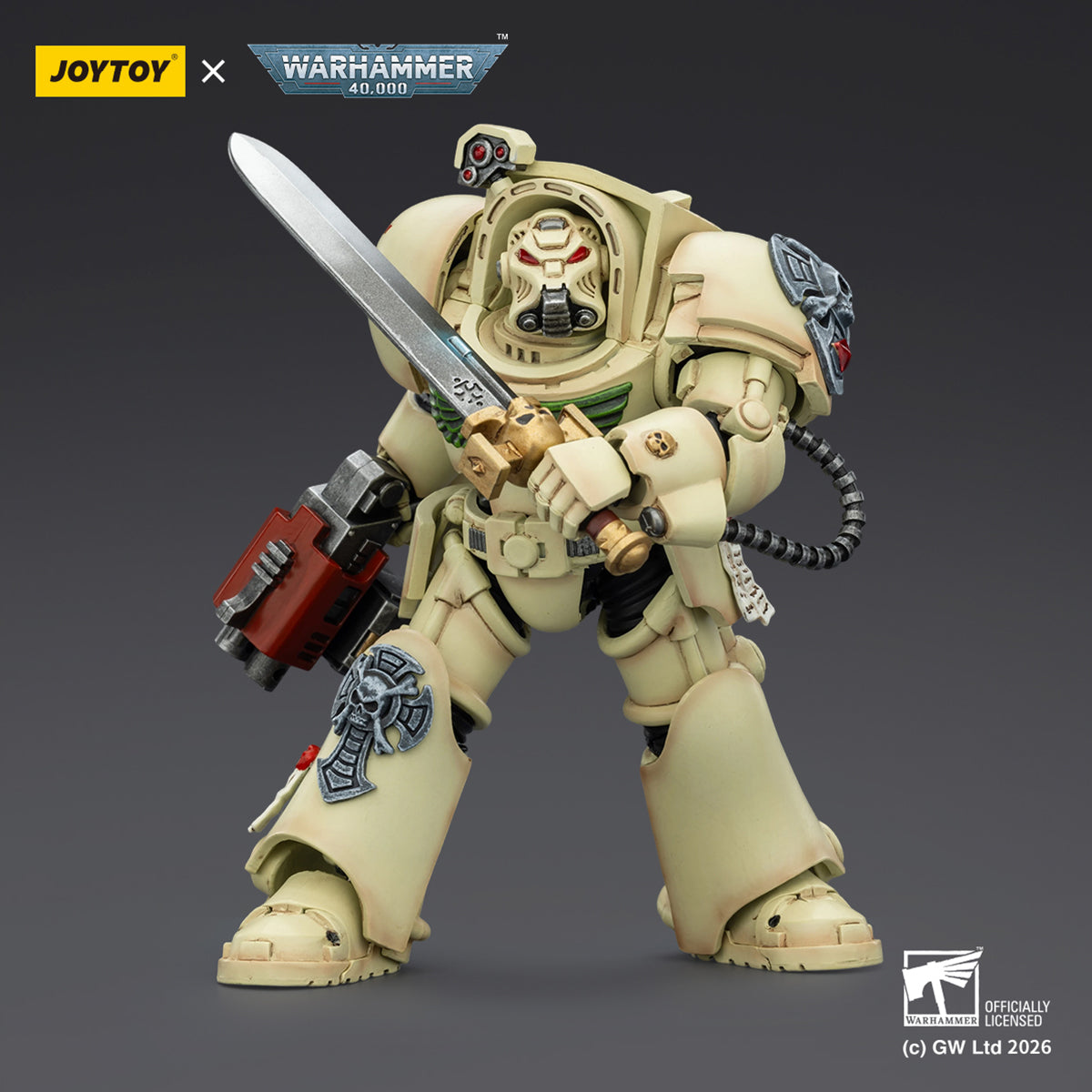 JOYTOY Warhammer 40,000 Dark Angels Deathwing Terminator with Power Fist and Assault Cannon & with Power Fist and Storm Bolter & with Power Sword and Storm Bolter Action Figure