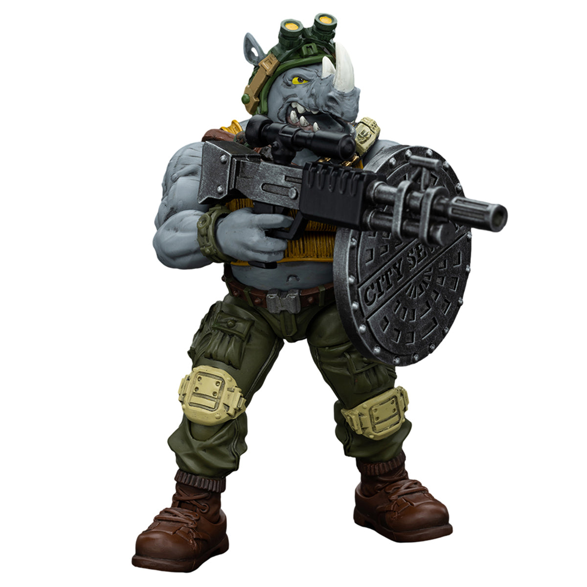 JOYTOY TMNT Series, Rocksteady, Collectible Action Figure