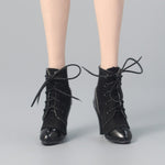 ZYTOYS, Female Doll Mid-tube Lace-up High Heel Shoes, Doll Accessory for 12-inches Action Figurine