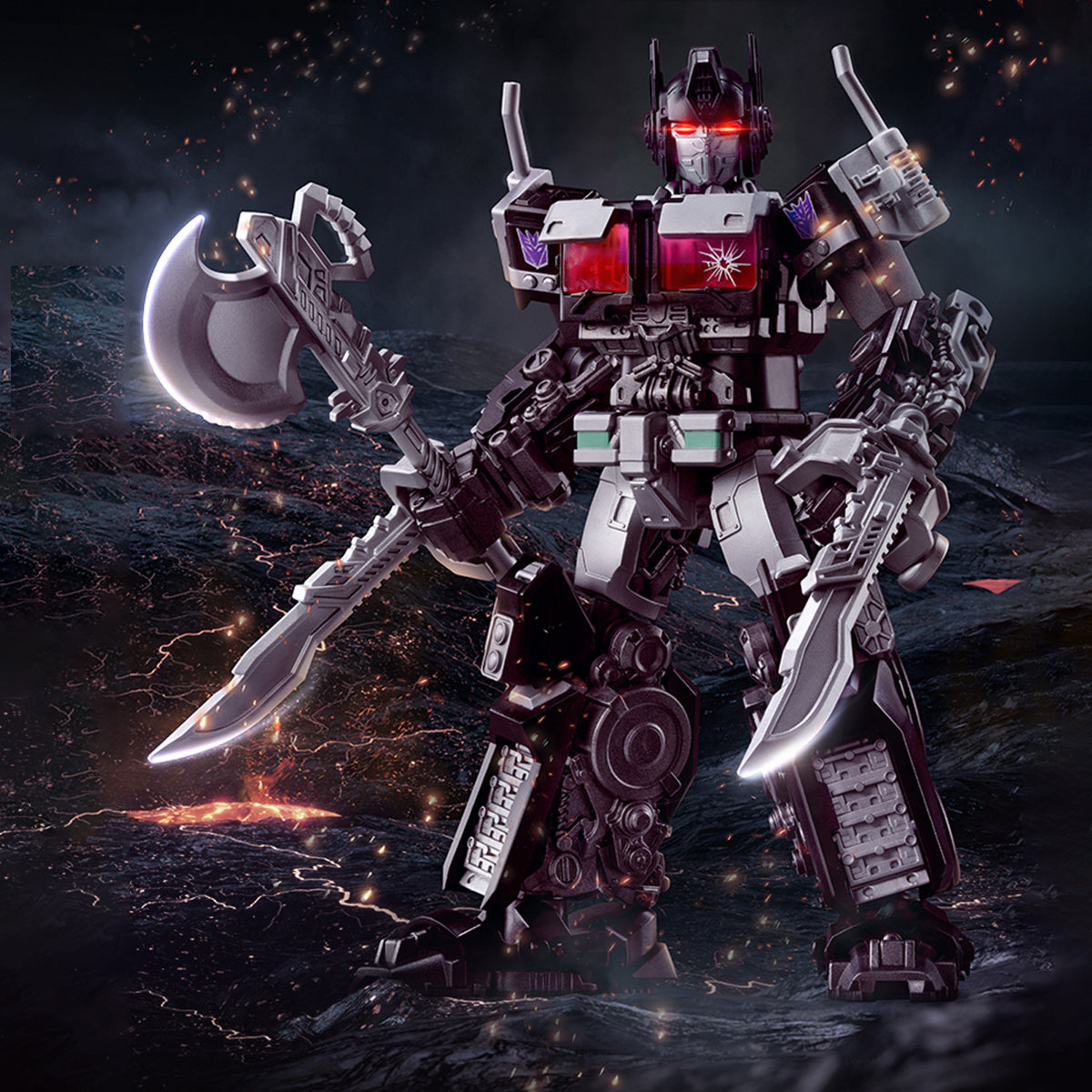 BLOKEES Assembly Model Kits: Transformers Classis Class 08 - Nemesis, Mecha Musume Style, Height 13cm Miniature Collectible ATY