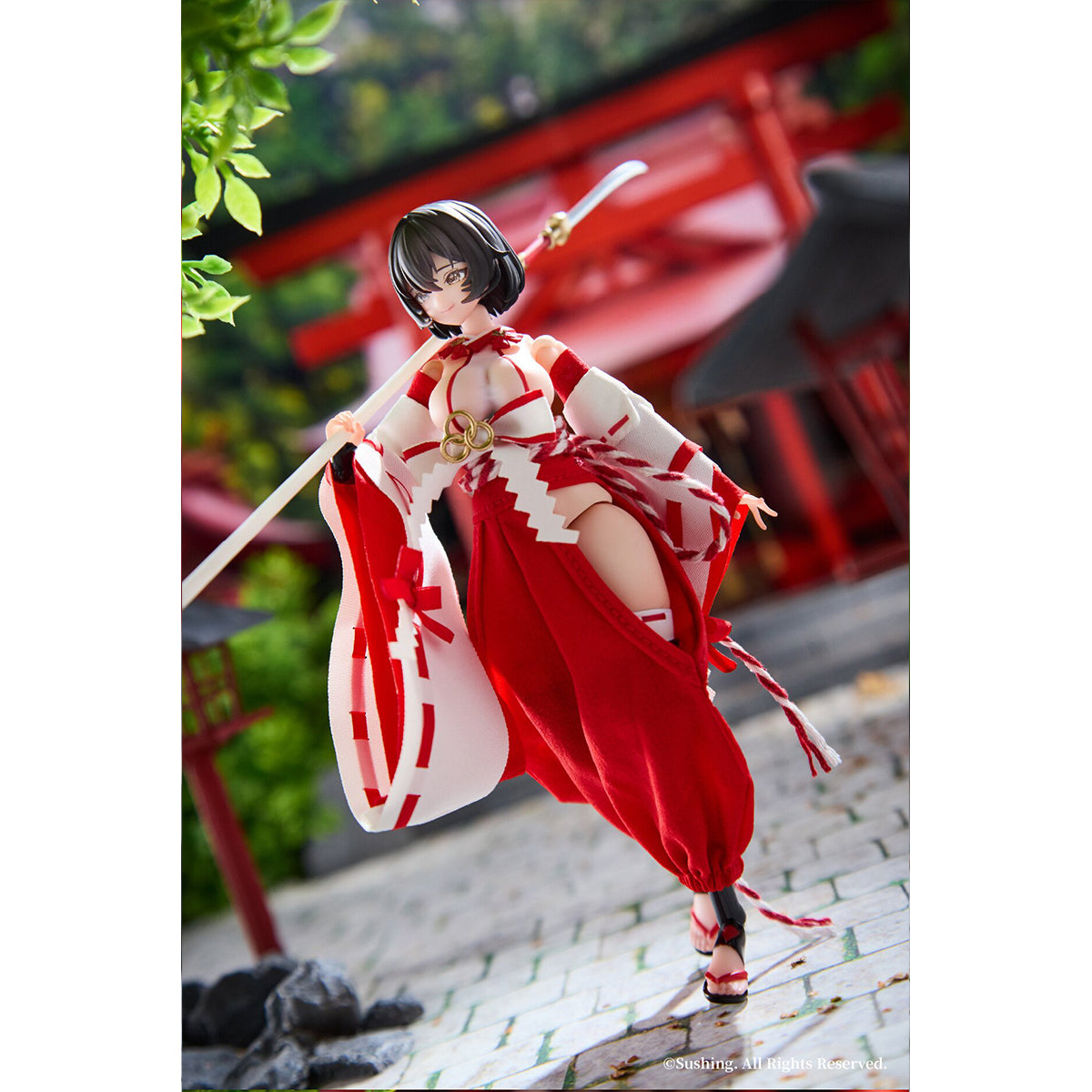 Sushing Combat Priestess 1/12 Figure | Choose Sakura or Kikyou Uefuji