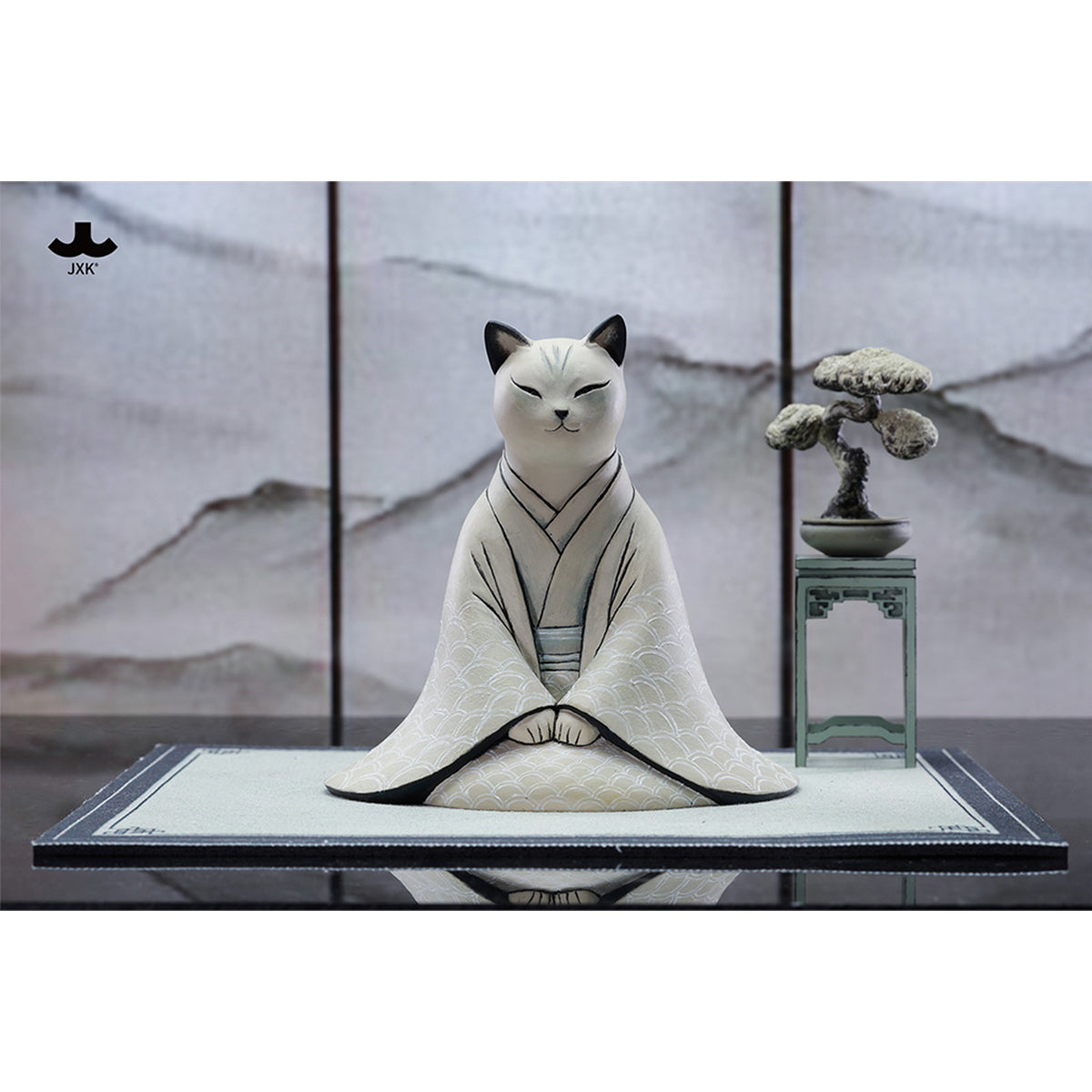 JXK Zennyo Cat Static Expertly Hand-Painted Lifelike Animal Figurine
