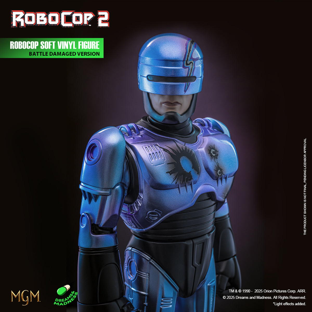 MGM, Robocop Soft Vinyl, Electroplated Silver Edition/Battle-Damaged Edition, Articulated Action Figures