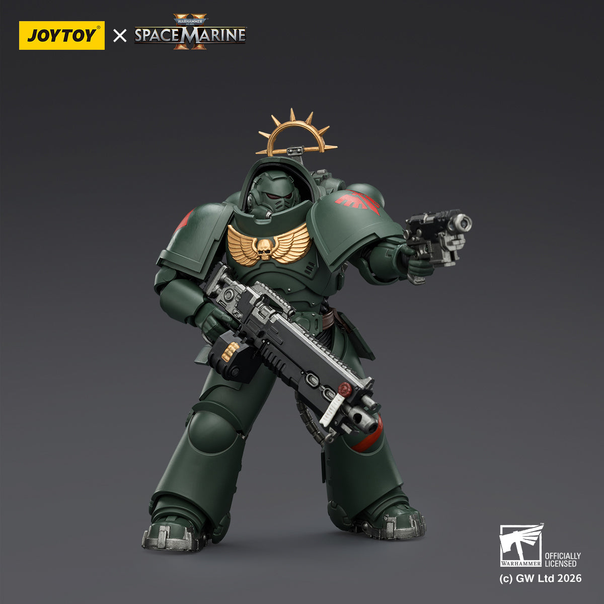JOYTOY Warhammer 40,000: Space Marine 2 Heavy Intercessor with Heavy Bolt Rifle and Bolt Pistol (Game Edition) 1/18 Scale Action Figure