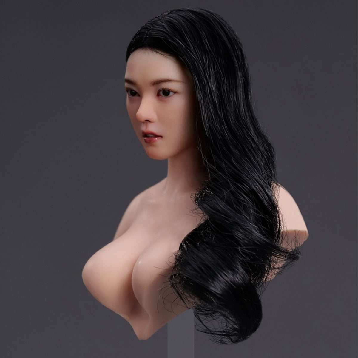 YMTOYS, Movable Eyes Asian Female Head Sculpt Wheat, For 12 Inches Figure