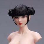 YMTOYS 1/6 Scale Figure Head Sculpt: Asian Female Head Sculpt - Young Koi, Movable Eyes, 12-inch Miniature