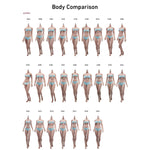 TBLeague S-Series 1/6 figure bodies — Alternate pale skin-tone body comparison chart