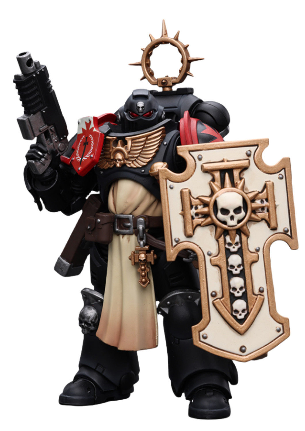 HiPlay JoyToy Warhammer 40K Collectible Figure: Primaris Space Marines Black Templars Bladeguard Veteran 1:18 Scale Action Figures JT2801 (Black Templars JT2801)