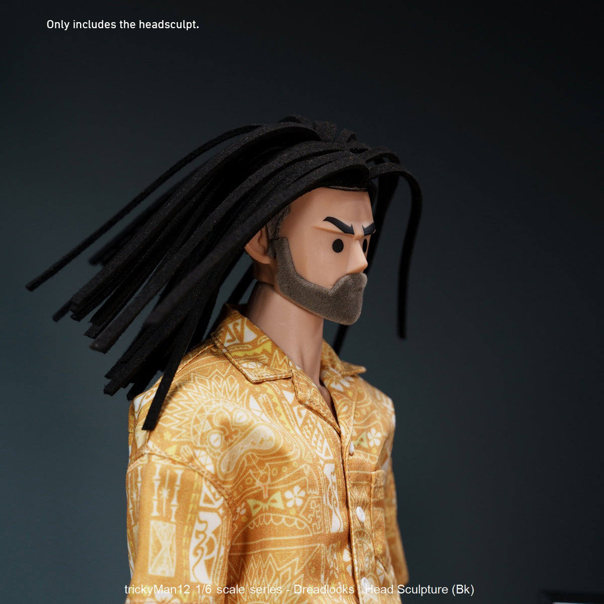 TrickyMan12 Dreadlocks Male Head Sculpt Black Hair FB-10083-1 Brown Hair FB-10083-5 Accessory 1/6 Scale Fit Action Figure