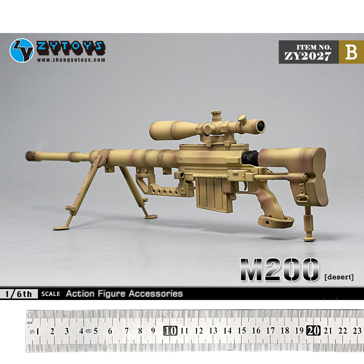 ZYTOYS, Sniper Rifle M200 Weapon Model, Doll Accessory for 12-inches Action Figurine
