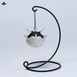 JXK Cat Angel Statue JXK383 Winged Feline Figure with Metal Stand Realistic Animal Collectible for Home Office Desk Decor